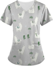 Load image into Gallery viewer, Women's Animal Print Top Short Sleeve