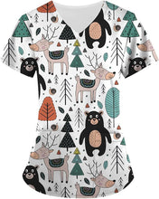 Load image into Gallery viewer, Women's Animal Print Top Short Sleeve