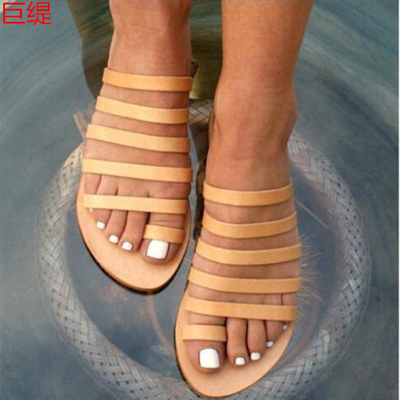 Ladies Flat Lace-up Sandals