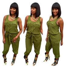 Load image into Gallery viewer, Ladies corns sleeveless pants sports suit two-piece set
