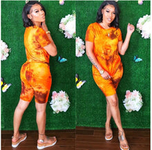 Load image into Gallery viewer, Fashion Casual Two-piece Tie-dye Printed Suit
