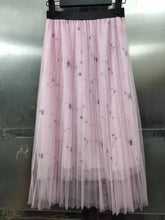 Load image into Gallery viewer, Summer embroidered versatile pleated midi skirt
