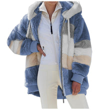 Load image into Gallery viewer, Ladies autumn and winter loose plush multi-color hooded coat
