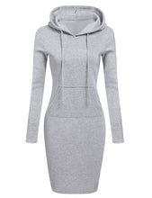 Load image into Gallery viewer, Women&#39;s Hoodie Pocket Long Sleeve Dress
