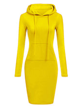 Load image into Gallery viewer, Women&#39;s Hoodie Pocket Long Sleeve Dress
