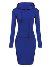 Load image into Gallery viewer, Women&#39;s Hoodie Pocket Long Sleeve Dress
