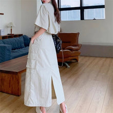 Load image into Gallery viewer, Large casual workwear dress two piece set
