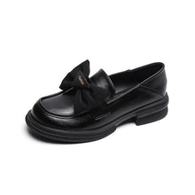 Load image into Gallery viewer, Women&#39;s Bow Retro Thick-soled Loafers

