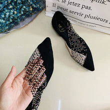 Load image into Gallery viewer, Ladies slip-on pointed hollow flat shoes
