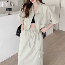 Load image into Gallery viewer, Large casual workwear dress two piece set

