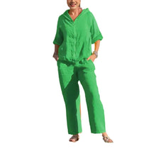 Load image into Gallery viewer, Summer Cotton Linen Fashion Casual Loose Two-piece
