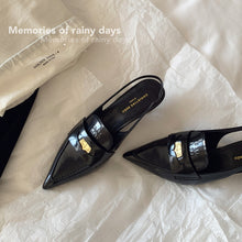 Load image into Gallery viewer, Ladies genuine leather pointed court heel shoes
