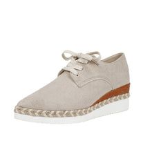 Load image into Gallery viewer, Women thick-soled wedge lace-up mid-heel loafers
