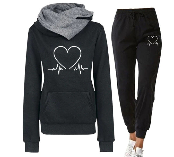 Women's printed sweater suit