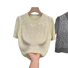Load image into Gallery viewer, Summer Knitted Short-Sleeve T-Shirt
