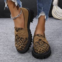 Load image into Gallery viewer, Ladies Leopard Print Suede Shoes
