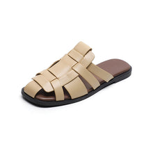 Load image into Gallery viewer, Vintage Woven Strap Covered Toe Sandals
