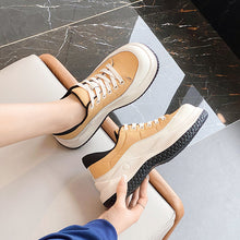 Load image into Gallery viewer, Ladies Genuine Leather Thick-soled Sneakers

