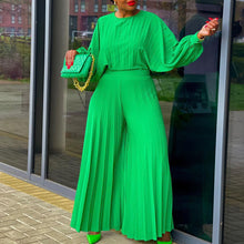 Load image into Gallery viewer, Summer Loose Large Size Casual Shirt Top Wide Leg Pants Two-piece
