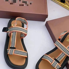 Load image into Gallery viewer, Women&#39;s Woven Belt Sports Velcro Beach Sandals

