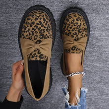 Load image into Gallery viewer, Ladies Leopard Print Suede Shoes
