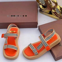 Load image into Gallery viewer, Women&#39;s Woven Belt Sports Velcro Beach Sandals
