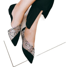 Load image into Gallery viewer, Ladies slip-on pointed hollow flat shoes
