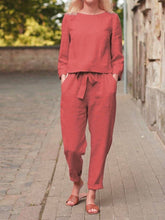 Load image into Gallery viewer, Ladies Linen Casual Two-piece
