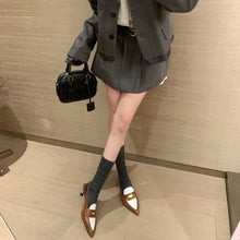 Load image into Gallery viewer, Ladies genuine leather pointed court heel shoes
