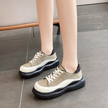 Load image into Gallery viewer, Ladies Genuine Leather Thick-soled Sneakers
