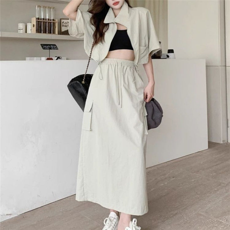 Large casual workwear dress two piece set