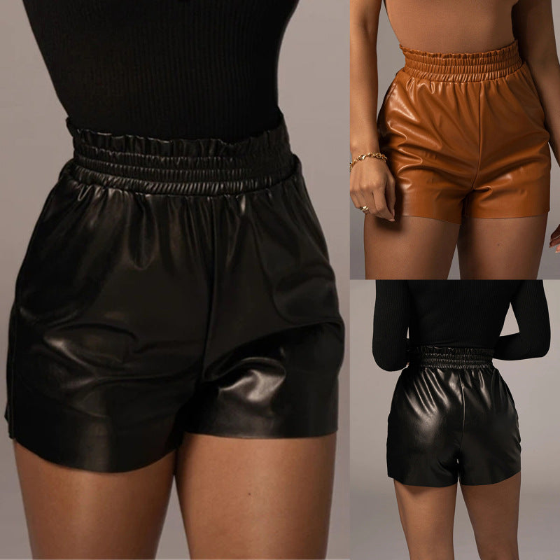 Women's High Waist Loose Hip Wide Leg Shorts