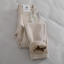 Load image into Gallery viewer, Ladies Khaki loose high waist slim fit  jeans
