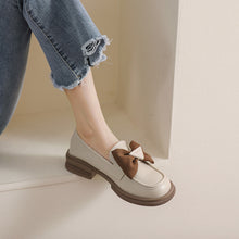 Load image into Gallery viewer, Women&#39;s Bow Retro Thick-soled Loafers
