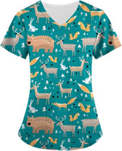 Load image into Gallery viewer, Women&#39;s Animal Print Top Short Sleeve
