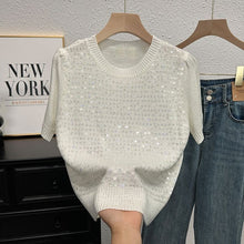 Load image into Gallery viewer, Summer Knitted Short-Sleeve T-Shirt
