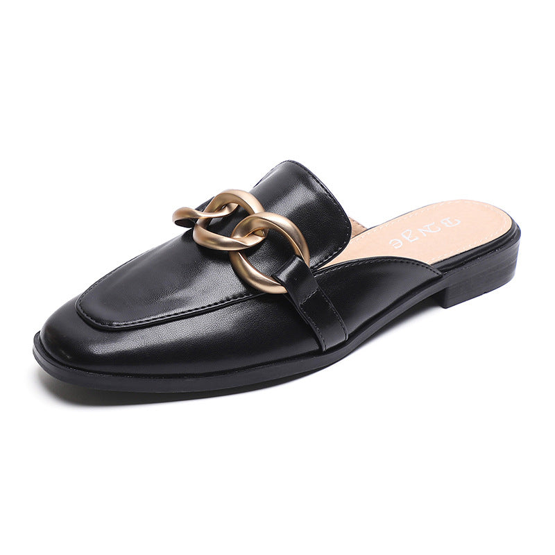Women's Casual Flat Faux Fur Lining Push-ins