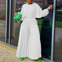 Load image into Gallery viewer, Summer Loose Large Size Casual Shirt Top Wide Leg Pants Two-piece

