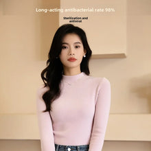 Load image into Gallery viewer, Women&#39;s half turtleneck bottoming shirt
