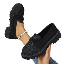 Load image into Gallery viewer, Ladies Leopard Print Suede Shoes
