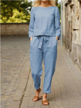 Load image into Gallery viewer, Ladies Linen Casual Two-piece
