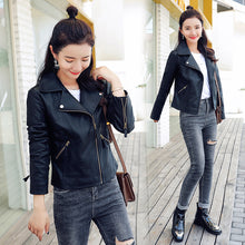 Load image into Gallery viewer, Spring and Autumn leather coat jacket
