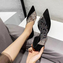 Load image into Gallery viewer, Ladies slip-on pointed hollow flat shoes

