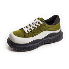 Load image into Gallery viewer, Ladies Genuine Leather Thick-soled Sneakers

