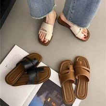 Load image into Gallery viewer, Women&#39;s Slim Toe Slides Slip-on Sandals
