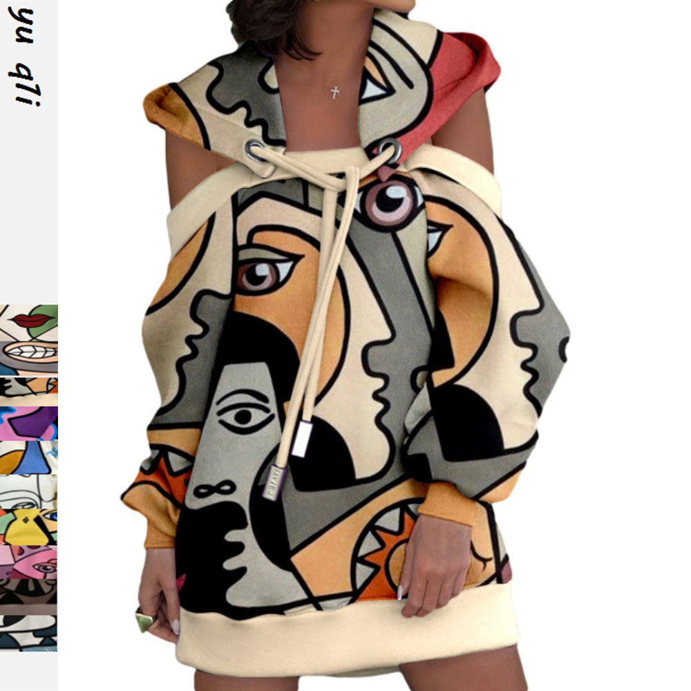 Women's Printed Fleece Hoody