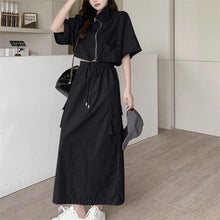 Load image into Gallery viewer, Large casual workwear dress two piece set
