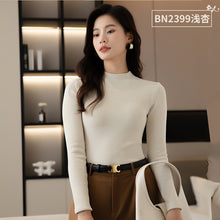 Load image into Gallery viewer, Women&#39;s half turtleneck bottoming shirt
